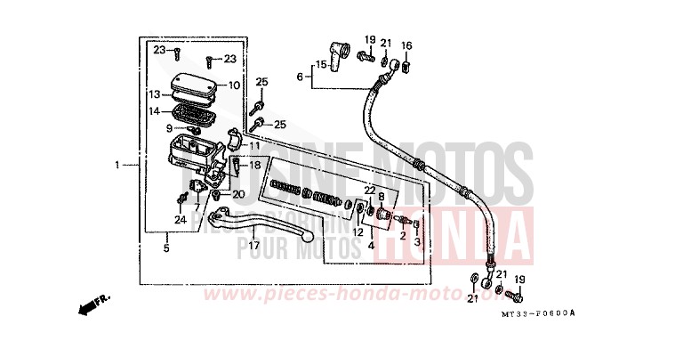 HAUPTKUPPLUNGSZYLINDER von Pan-European ABS PEARL MULBERRY RED (R178D) von 1993